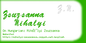 zsuzsanna mihalyi business card